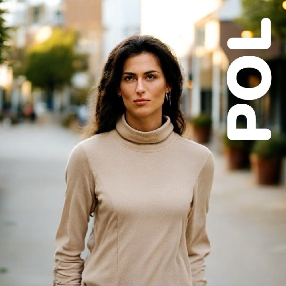 POL Nude Bodysuit with Turtleneck